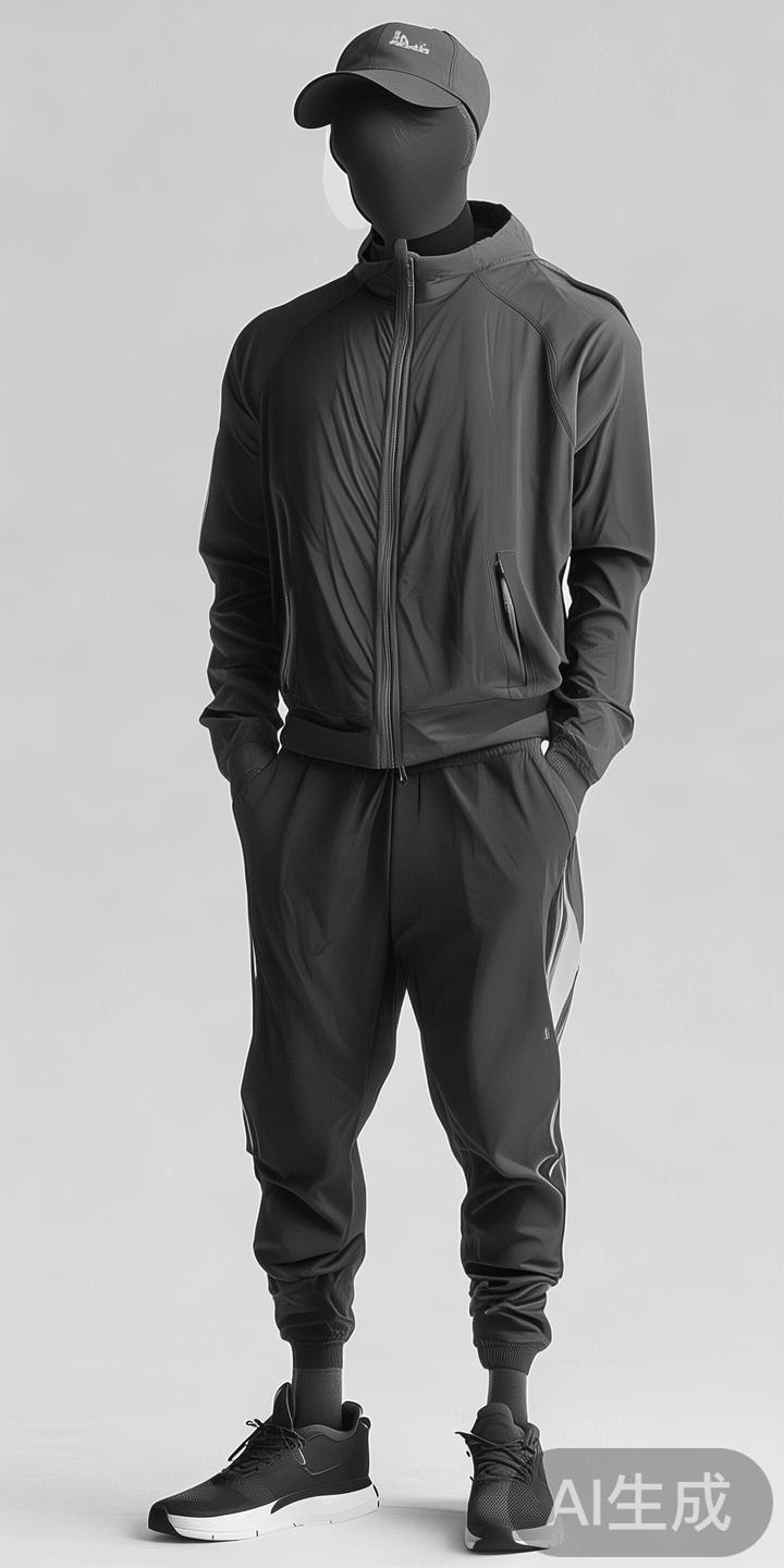 韦德男士体育套装的设计亮点在于其简洁大方。纯色的裁